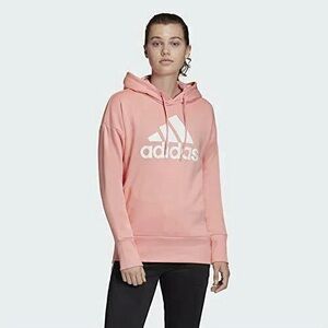 Adidas Women's Essentials Big Logo Hoodie - Pink, Large